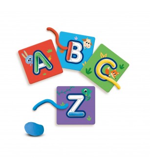 Set creativ - Invat literele, modeland plastilina - Plastilină