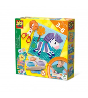 Set creativ - Decupeza si creeaza animale din plastilina - Plastilină