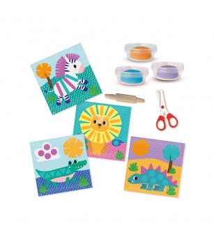 Set creativ - Decupeza si creeaza animale din plastilina - Plastilină