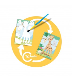 Girafa Sophie - Picteaza cu apa - Pictura cu apa