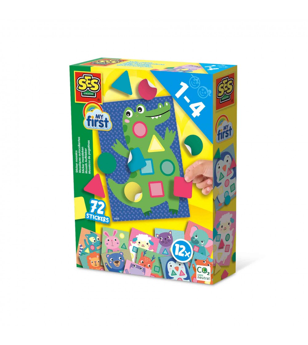 My first - Set creativ cu autocolante mozaic, animale - Seturi cu stickere și colaje My first - Set creativ cu autocolante mozaic, animale - Seturi cu stickere și colaje