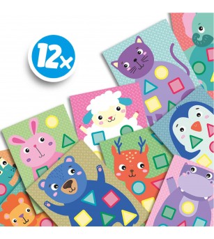 My first - Set creativ cu autocolante mozaic, animale - Seturi cu stickere și colaje My first - Set creativ cu autocolante mozaic, animale - Seturi cu stickere și colaje