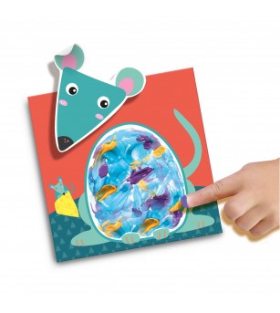 My first - Set acuarele pentru degete si tablouri cu animale - Acuarele, pensule, blocuri de desen