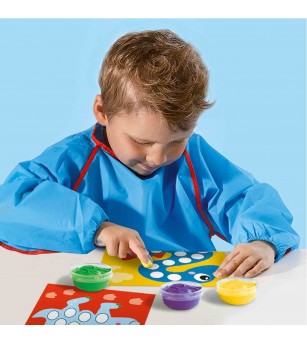 My first - Set acuarele pentru degete si tablouri cu dinozauri - Acuarele, pensule, blocuri de desen