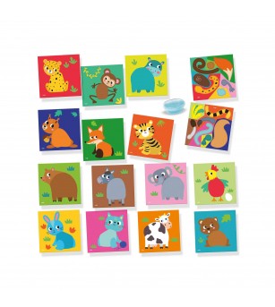 My first - Set creativ de lipit cozi la animale - Jucării creativ-educative