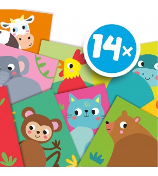 My first - Set creativ de lipit cozi la animale - Jucării creativ-educative