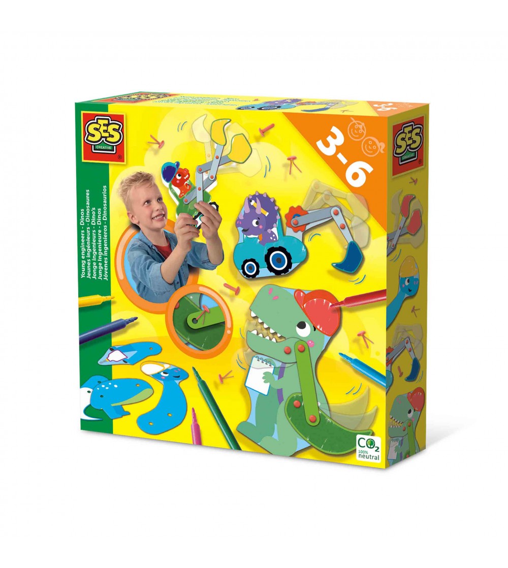 Set creativ - Tanarul inginer, dinozauri - Seturi cu hârtie și quilling