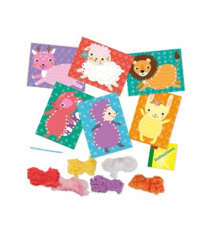 Set creativ - Brodez animale pufoase - Seturi de cusut pentru copii Set creativ - Brodez animale pufoase - Seturi de cusut pentru copii