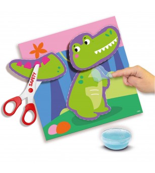 Set creativ - Invat sa decupez si sa lipesc, animale - Seturi cu hârtie și quilling