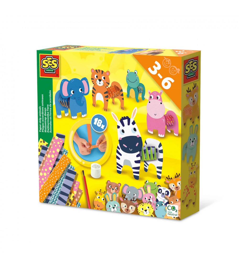 Set creativ - Animale din benzi de hartie - Seturi cu hârtie și quilling