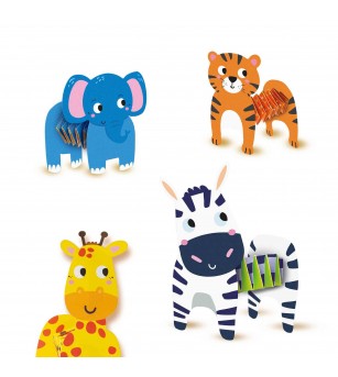 Set creativ - Animale din benzi de hartie - Seturi cu hârtie și quilling