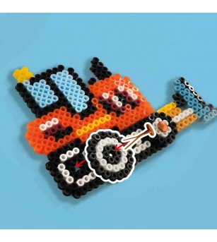 Set creativ Beedz - Margele de calcat Autovehicule de constructie - Mărgele de călcat Set creativ Beedz - Margele de calcat Autovehicule de constructie - Mărgele de călcat