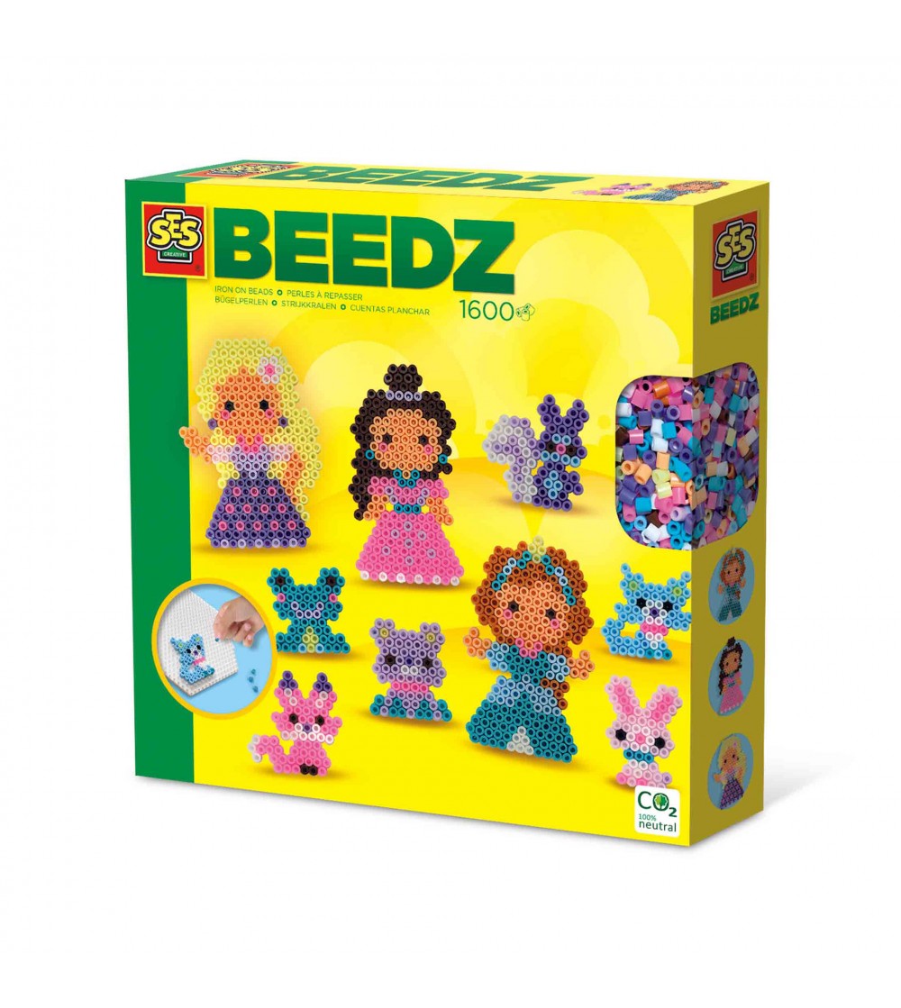 Set creativ Beedz - Margele de calcat Printese si animale - Mărgele de călcat