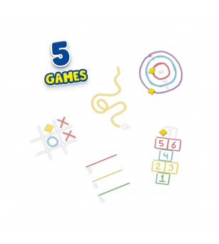 Creta pentru terenul de joaca - Jocuri 5 in 1 - Cretă colorată Creta pentru terenul de joaca - Jocuri 5 in 1 - Cretă colorată