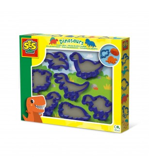 Forme pentru copii de taiat plastilina Dino (7 piese) - Plastilină