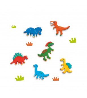 Forme pentru copii de taiat plastilina Dino (7 piese) - Plastilină