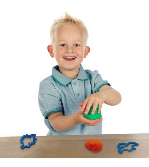 Forme pentru copii de taiat plastilina Dino (7 piese) - Plastilină