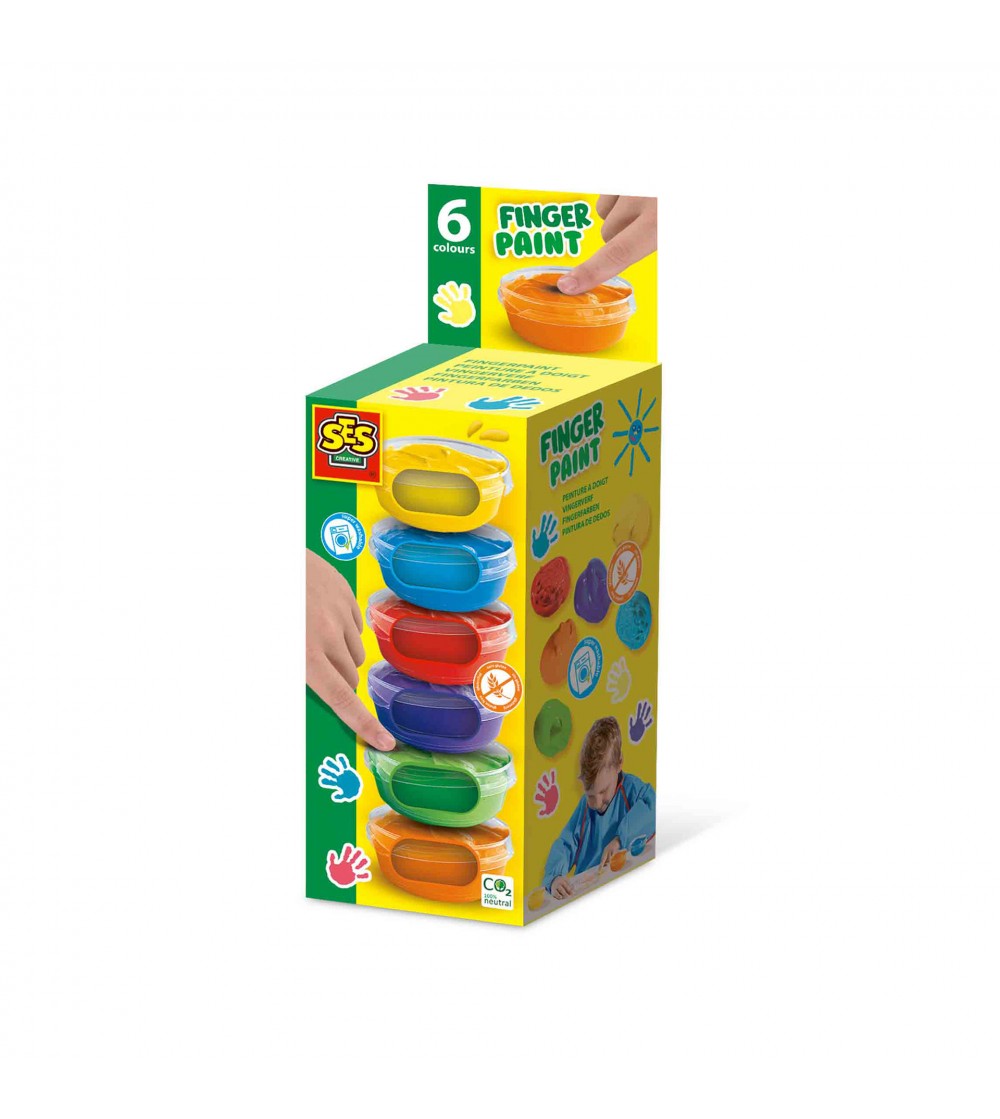 Set acuarele pentru degete (6 x 45ml) - Acuarele, pensule, blocuri de desen Set acuarele pentru degete (6 x 45ml) - Acuarele, pensule, blocuri de desen