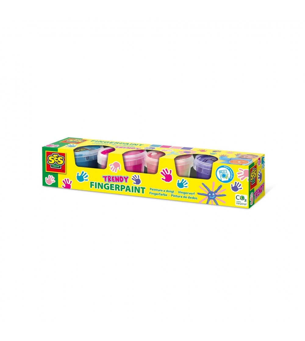 Set acuarele pentru degete, culori trendy (4 x 110ml) - Acuarele, pensule, blocuri de desen