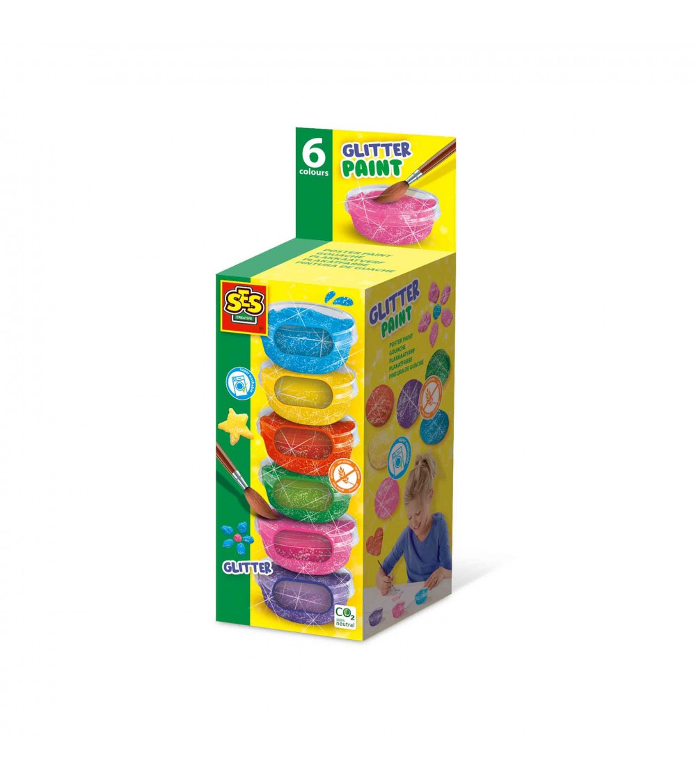 Set acuarele pasta glitter (6 x 45ml) - Acuarele, pensule, blocuri de desen Set acuarele pasta glitter (6 x 45ml) - Acuarele, pensule, blocuri de desen