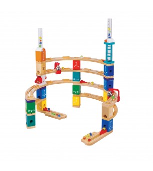 Jucarie copii Quadrilla - circuit cu bile - Set de codare avansat (159 piese) - Jocuri construcție