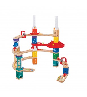 Jucarie copii Quadrilla - circuit cu bile - Set de codare avansat (159 piese) - Jocuri construcție