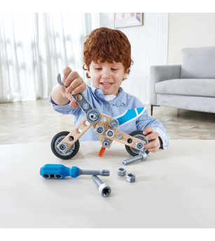 Jucarie din lemn - Set de constructie motociclete (34 piese) - Jocuri construcție Jucarie din lemn - Set de constructie motociclete (34 piese) - Jocuri construcție