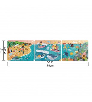 Puzzle pentru copii Prietenii Oceanului (3 in 1) si joc storytelling - Puzzle copii