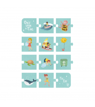 Puzzle pentru copii Prietenii Oceanului (3 in 1) si joc storytelling - Puzzle copii