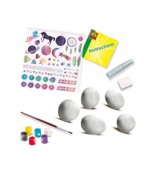 Set creativ - Decoreaza pietre cu tematica Galaxie - Seturi de pictura și desenat