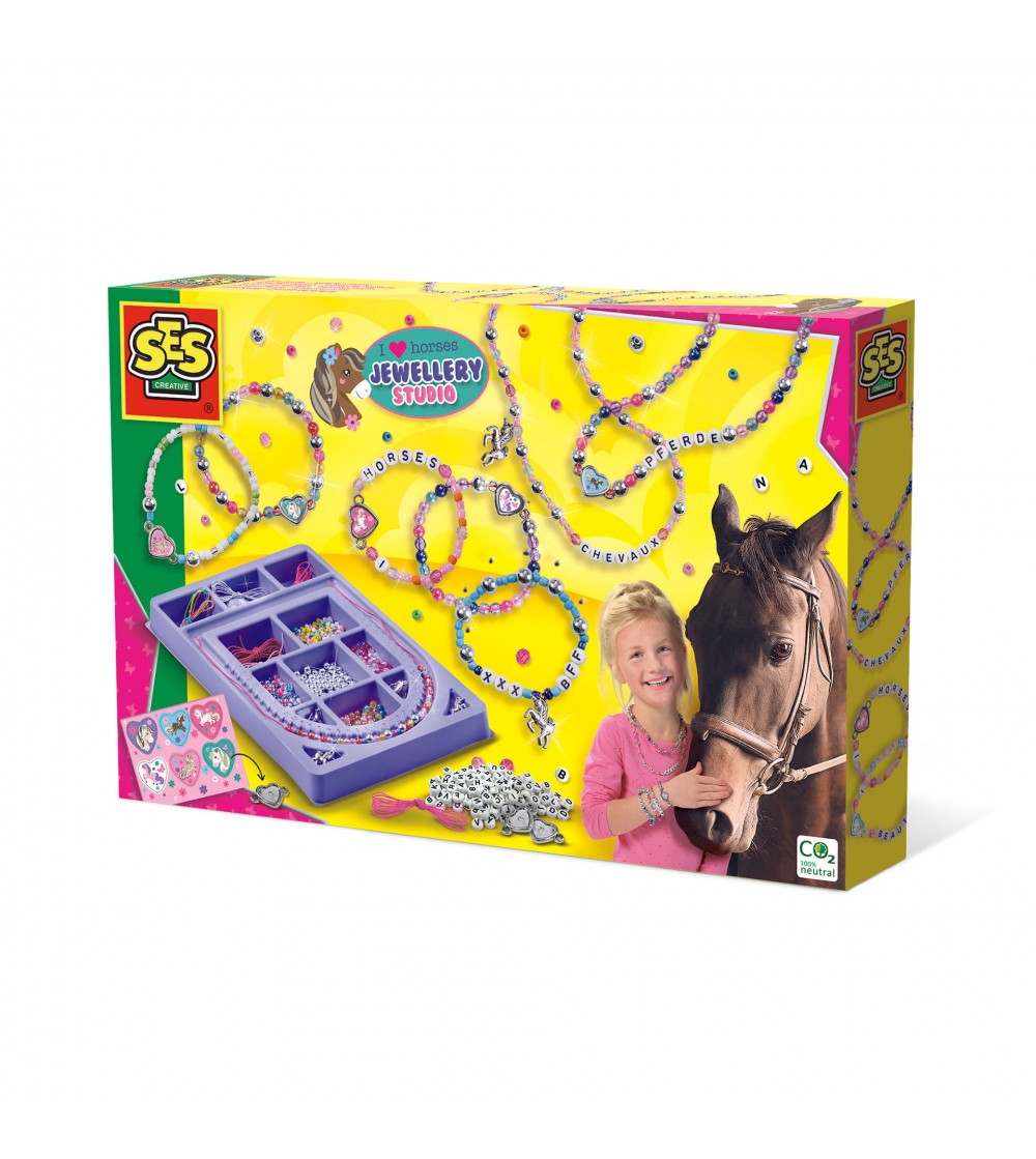 Set creativ - Studiou cu diamante si pandantive cu cai - Seturi cu mărgele și brățări Set creativ - Studiou cu diamante si pandantive cu cai - Seturi cu mărgele și brățări