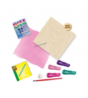 Set creativ de broderie pe tul pentru copii cu pisici - Seturi de cusut pentru copii