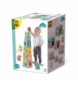 Jucarie de stivuit - Turn cu figurine de animale - Jucării de lemn si Montessori
