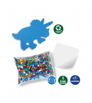 Set creativ Green Beedz – Margele de calcat Triceraptos - Mărgele de călcat