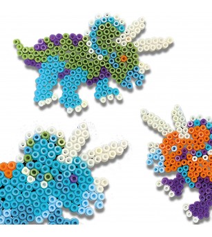 Set creativ Green Beedz – Margele de calcat Triceraptos - Mărgele de călcat