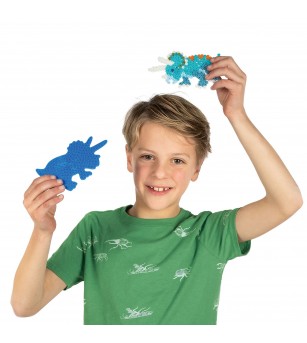 Set creativ Green Beedz – Margele de calcat Triceraptos - Mărgele de călcat