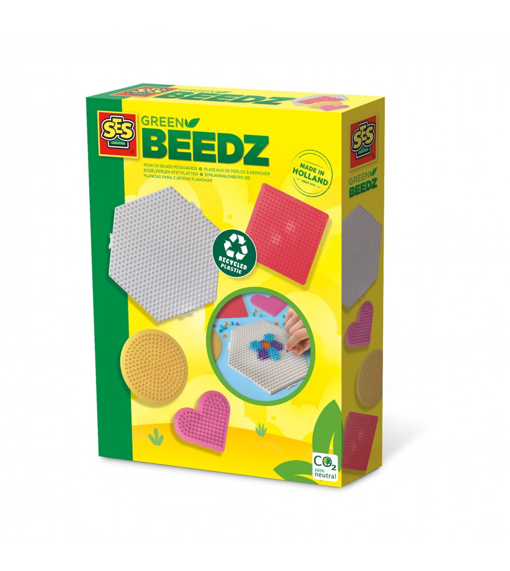Set placi pentru margelele de calcat Green Beedz - 4 bucati - Mărgele de călcat