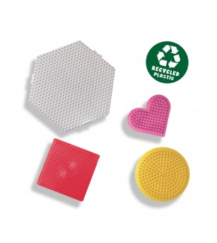 Set placi pentru margelele de calcat Green Beedz - 4 bucati - Mărgele de călcat