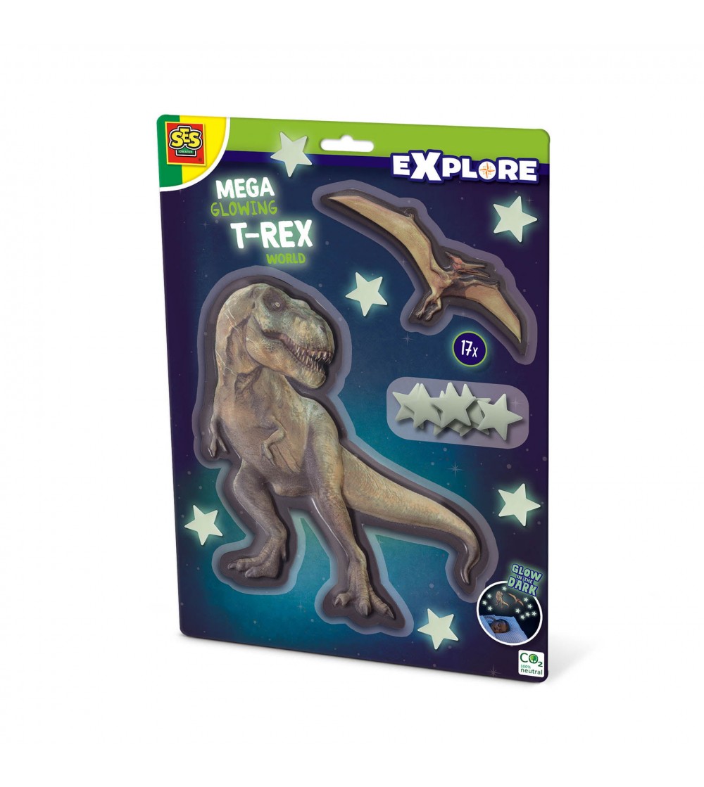 Set creativ - Lumea lui T-rex mega stralucitoare - Decorațiuni camera copilului