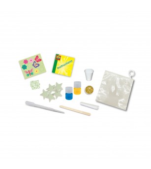 Laborator de slime fosforescent cu sclipici si forme pentru copii - Pasta modelatoare