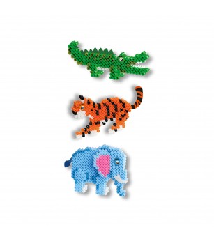 Set creativ Beedz - Margele de calcat Animale din Safari - Mărgele de călcat