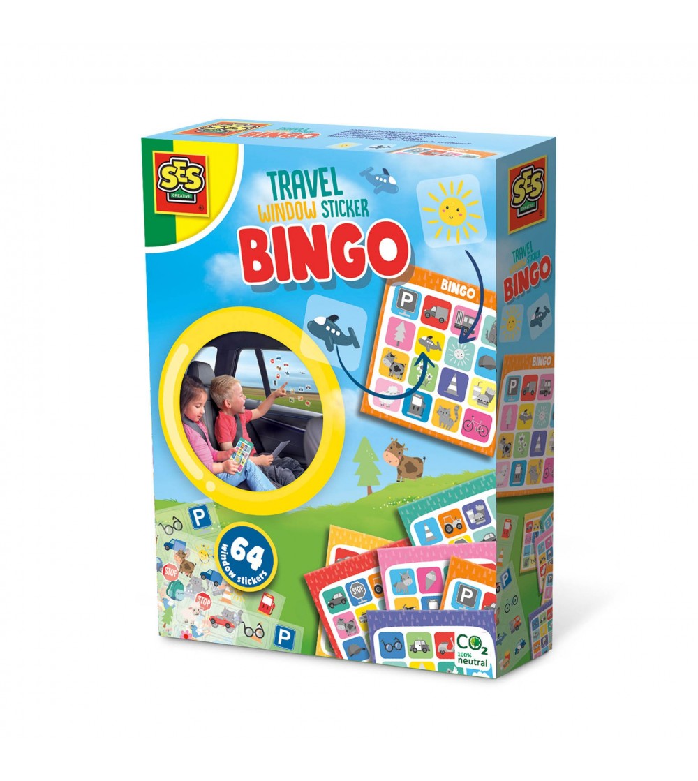 Joc bingo de copii cu stickere - set de calatorie - Jocuri de îndemânare