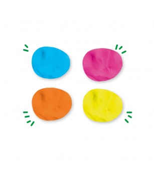 Plastilina colorata vegana pentru copii SES Happy 4 x 90 gr - Plastilină Plastilina colorata vegana pentru copii SES Happy 4 x 90 gr - Plastilină