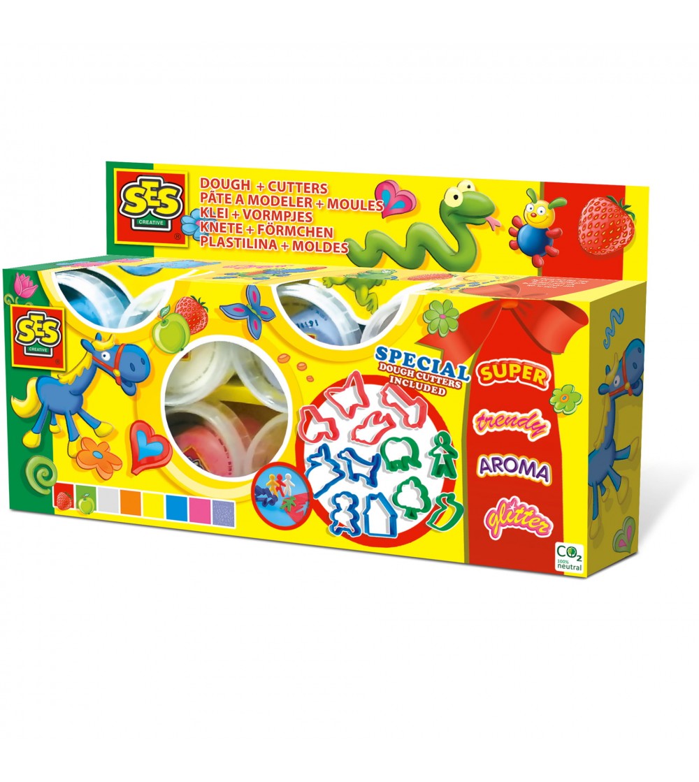 Plastilina si forme de taiat 8 x 90 gr - Plastilină