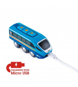 Jucarie din lemn - Tren cu telecomanda (aplicatie Bluetooth) - Vehicule de jucărie