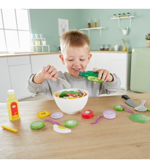 Jucarie din lemn - Set salata (39 piese) - Bucătărie copii