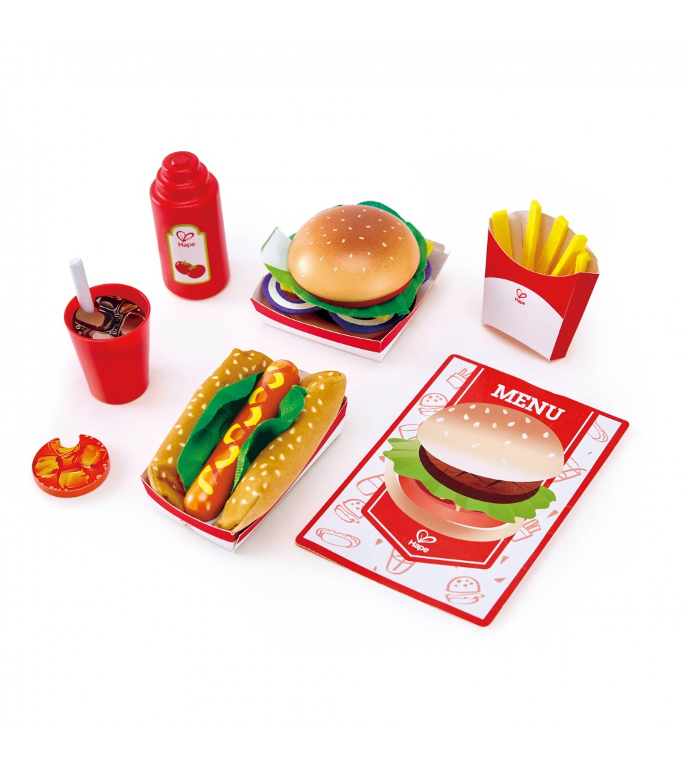 Jucarie din lemn - Fast-food - Bucătărie copii