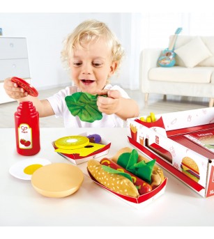 Jucarie din lemn - Fast-food - Bucătărie copii