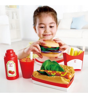 Jucarie din lemn - Fast-food - Bucătărie copii