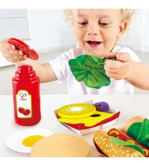 Jucarie din lemn - Fast-food - Bucătărie copii